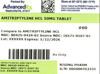 Amitriptyline HCl 50mg #60 (Amitriptyline HCl 50mg 80425 0434 02)